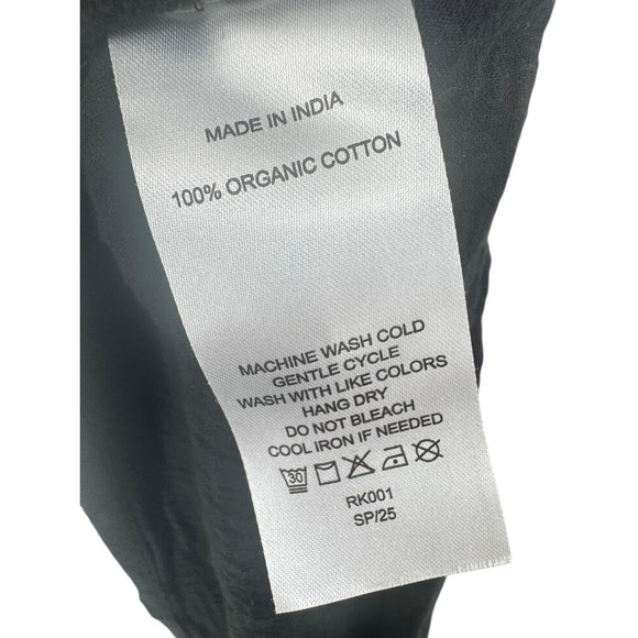 Quince Organic Cotton Gauze Smocked Sleeveless Midi Dress Black XL LB64155-RK001 - Picture 8 of 9